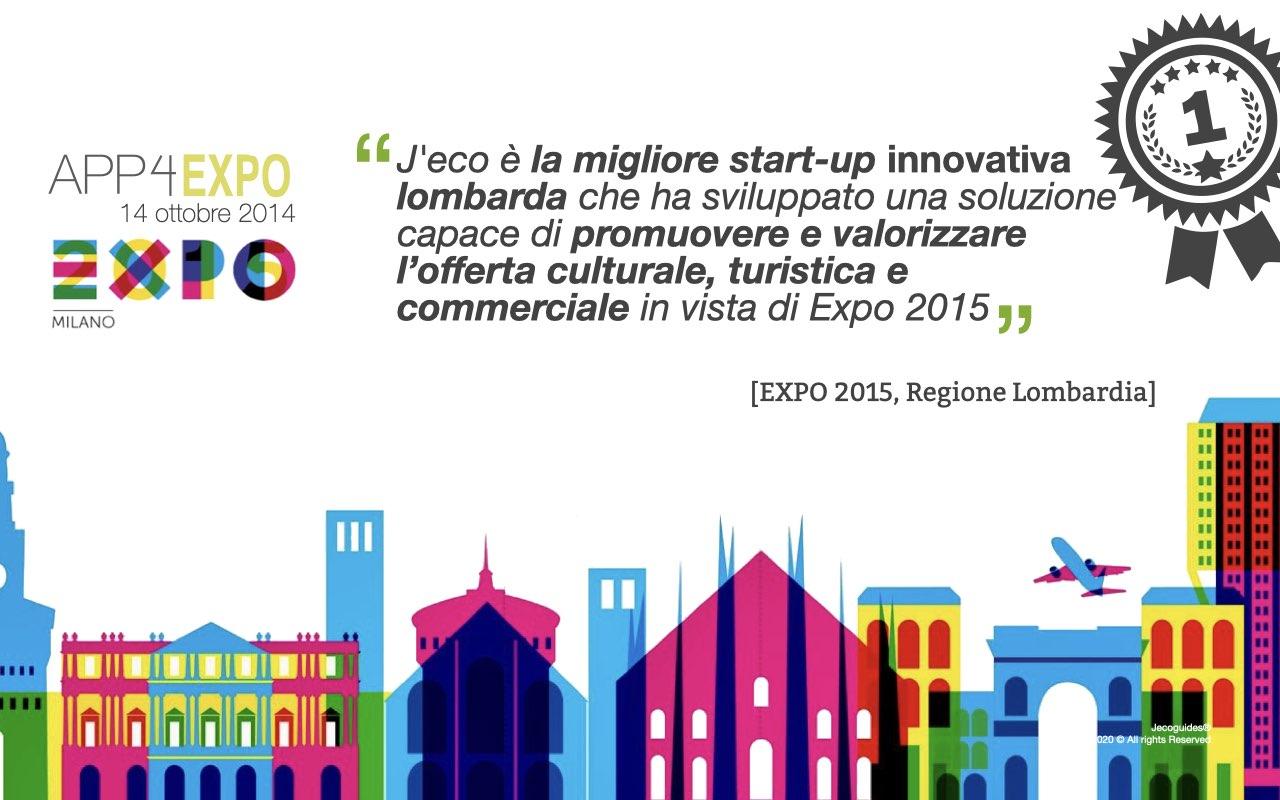 Jecoguides: migliore start-up primo premio App 4 Expo 2015